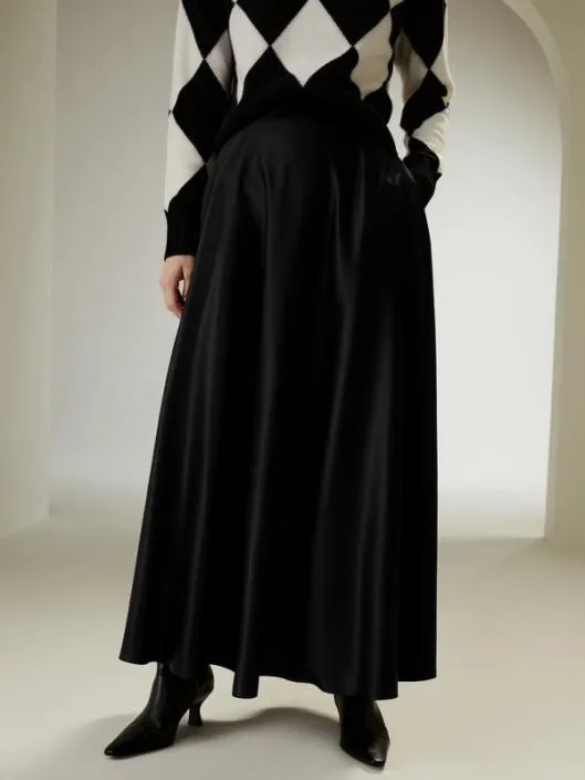 Aline Silk Maxi Skirt Women Lilysilk Bottoms