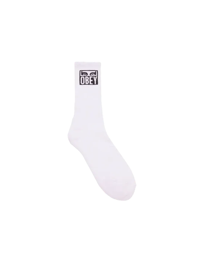 ACCESSORIES OBEY EYES ICON SOCKS White 8211 OBEY Clothing Men