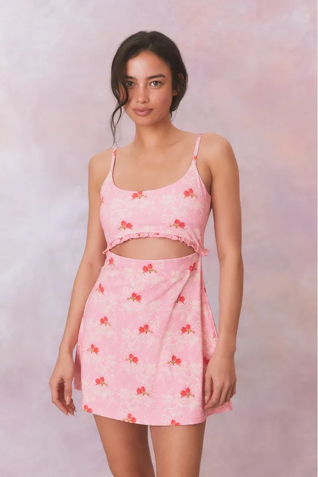 Active Women LoveShackFancy Astoria Printed Active Dress Rosy Romance