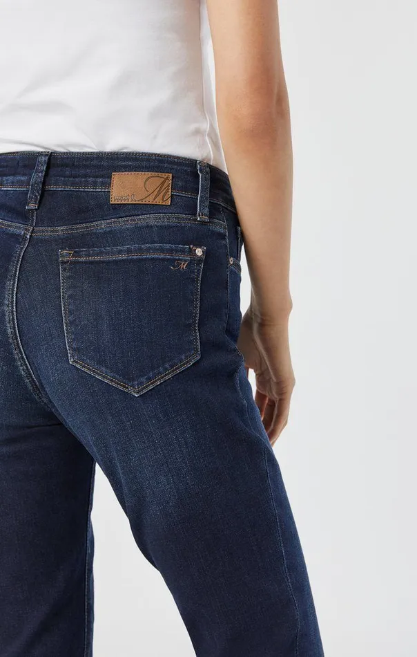 Ada Mid Rise Boyfriend In Indigo Brushed Tribeca Women Mavi Jeans Denim