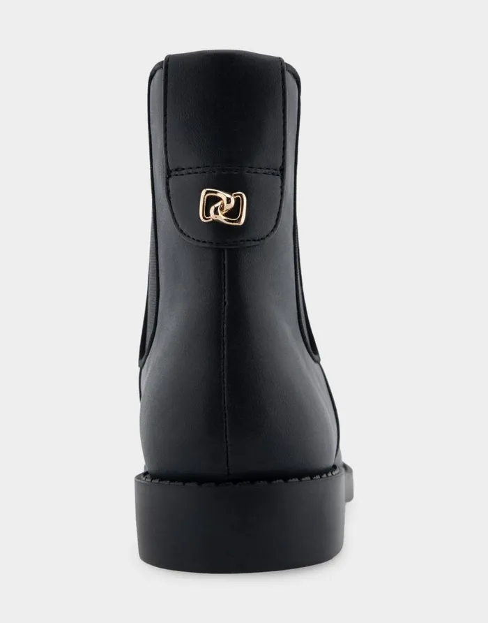 Aerosoles Comfortable Women039s Ankle Boot In Black Faux Leather Black Faux Leather Women Heeled Boots