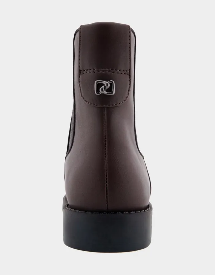 Aerosoles Comfortable Women039s Ankle Boot In Brown Faux Leather Java Faux Leather Women Heeled Boots