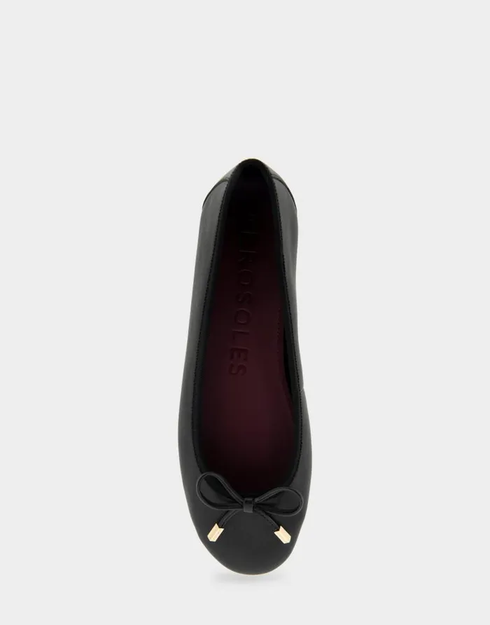 Aerosoles Comfortable Women039s Ballet Flat In Black Leather Black Genuine Leather Women Ballet
