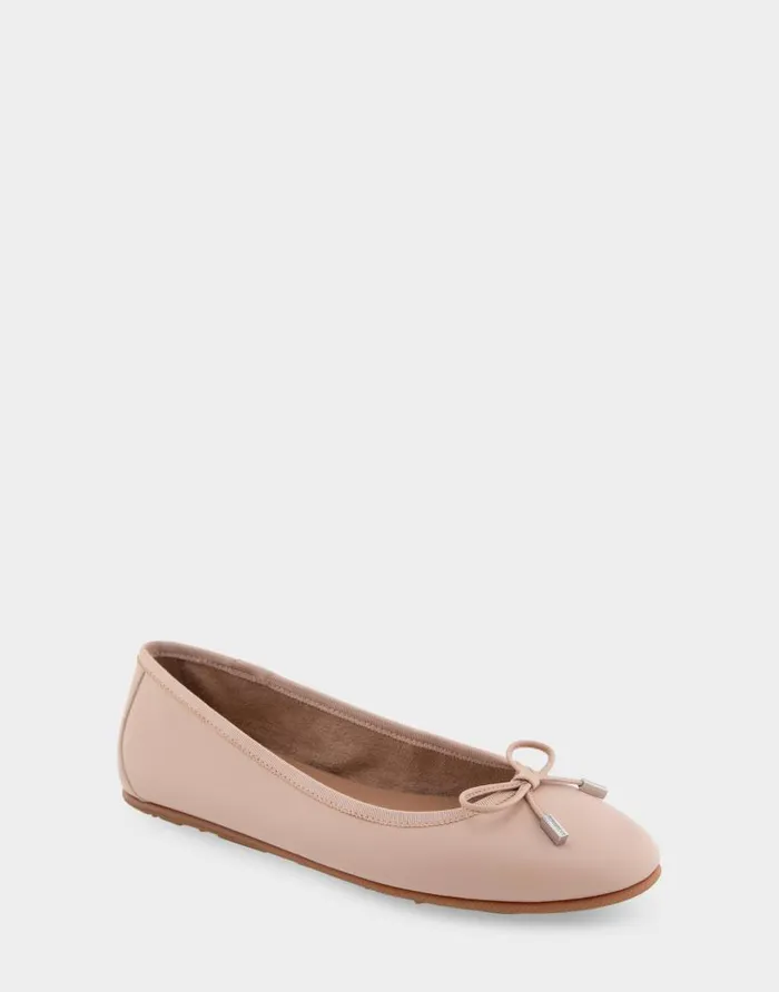 Aerosoles Comfortable Women039s Ballet Flat In Cipria Leather Cipria Leather Women Ballet