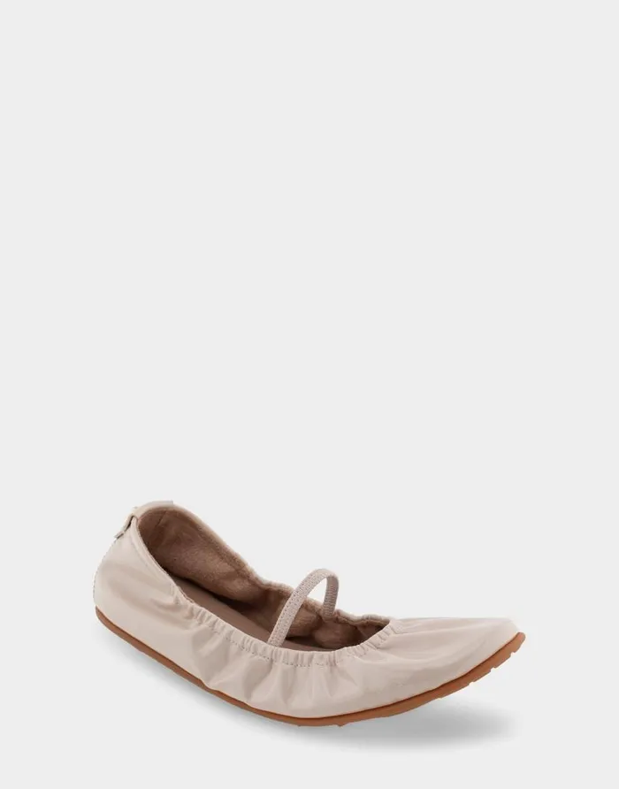 Aerosoles Comfortable Women039s Foldable Ballet Flat In Natural Patent Faux Leather Natural Patent Faux Leather Women Dress