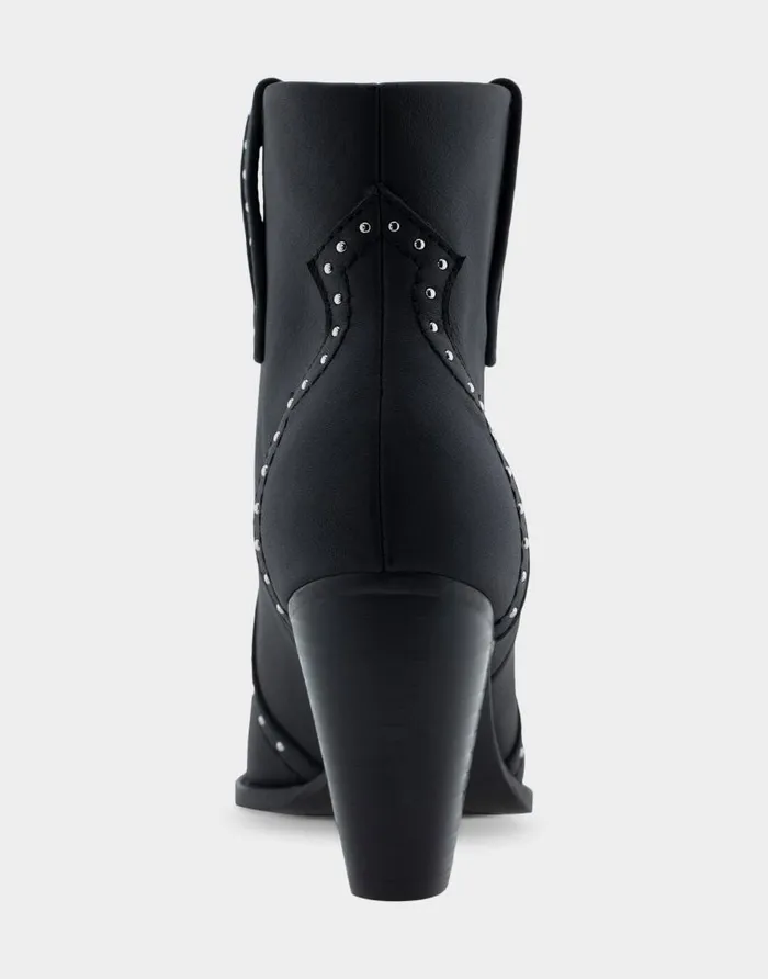 Aerosoles Comfortable Women039s Heeled Ankle Boot In Black Genuine Leather Black Genuine Leather Women Ankle Boots