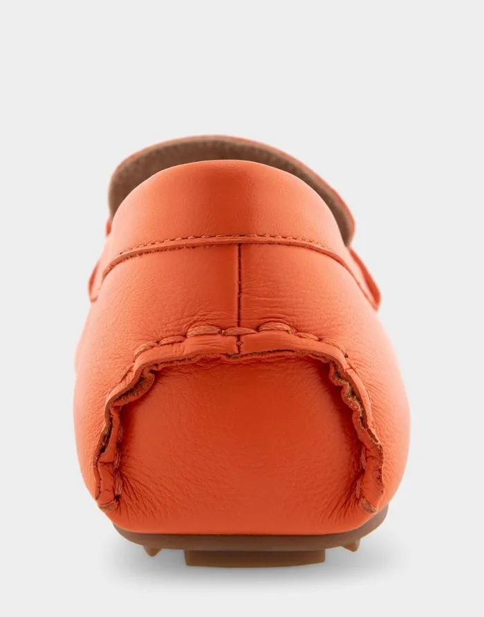 Aerosoles Comfortable Women039s Ornamented Driver In Mandarin Leather Mandarin Leather Women Clogs and Mules