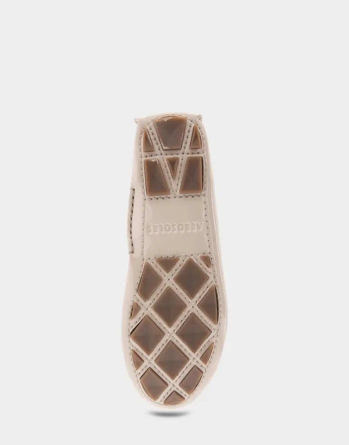 Aerosoles Comfortable Women039s Ornamented Driver In Natural Patent Faux Leather Natural Patent Faux Leather Women Loafers