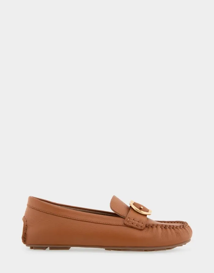Aerosoles Comfortable Women039s Ornamented Driver In Tan Leather Tan Leather Women Clogs and Mules