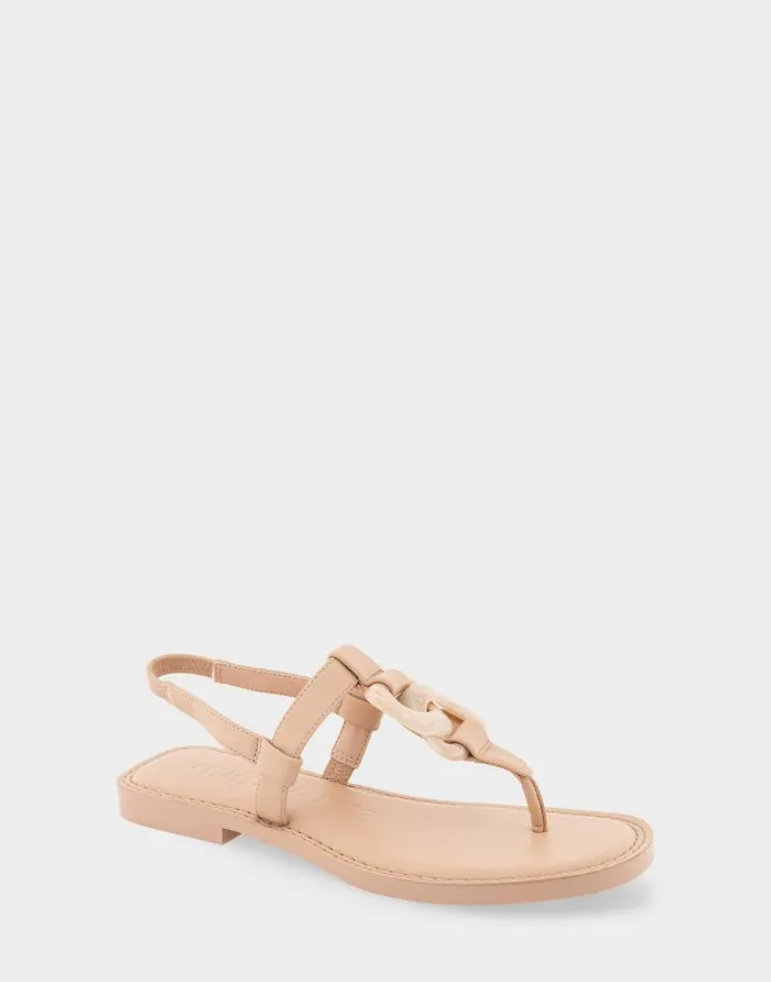 Aerosoles Comfortable Women039s Ornamented Slingback Strap Thong Sandal In Cipria Faux Leather Cipria Faux Leather Women Slides