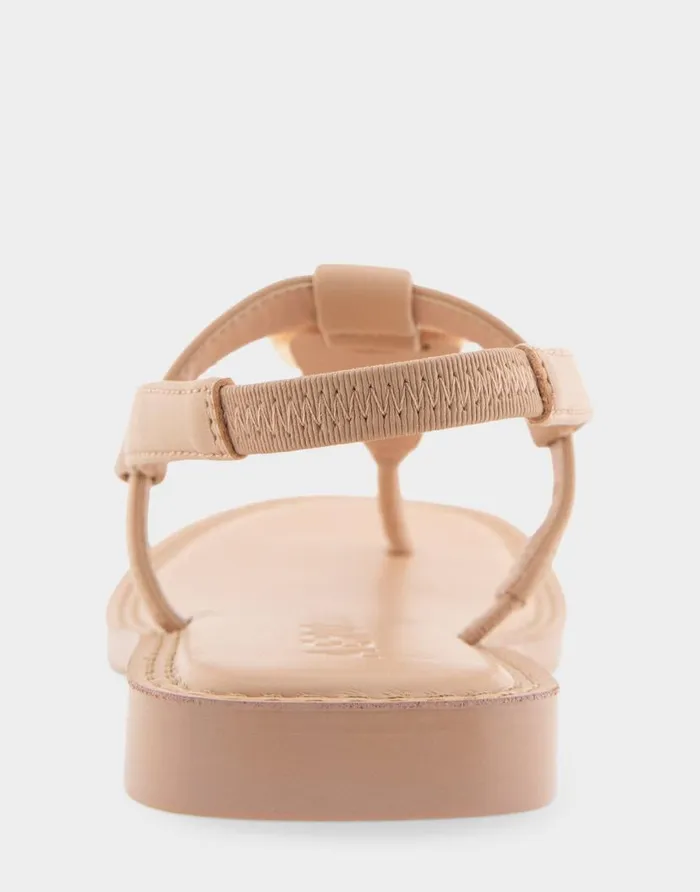 Aerosoles Comfortable Women039s Ornamented Slingback Strap Thong Sandal In Cipria Faux Leather Cipria Faux Leather Women Slides