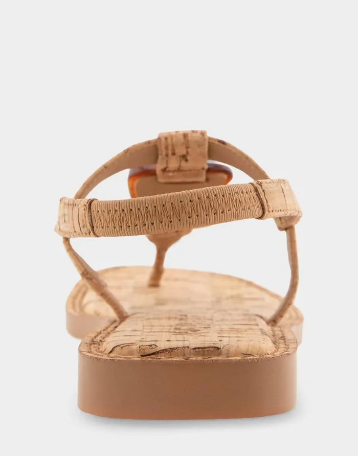 Aerosoles Comfortable Women039s Ornamented Slingback Strap Thong Sandal In Cork Cork Cork Women Slides