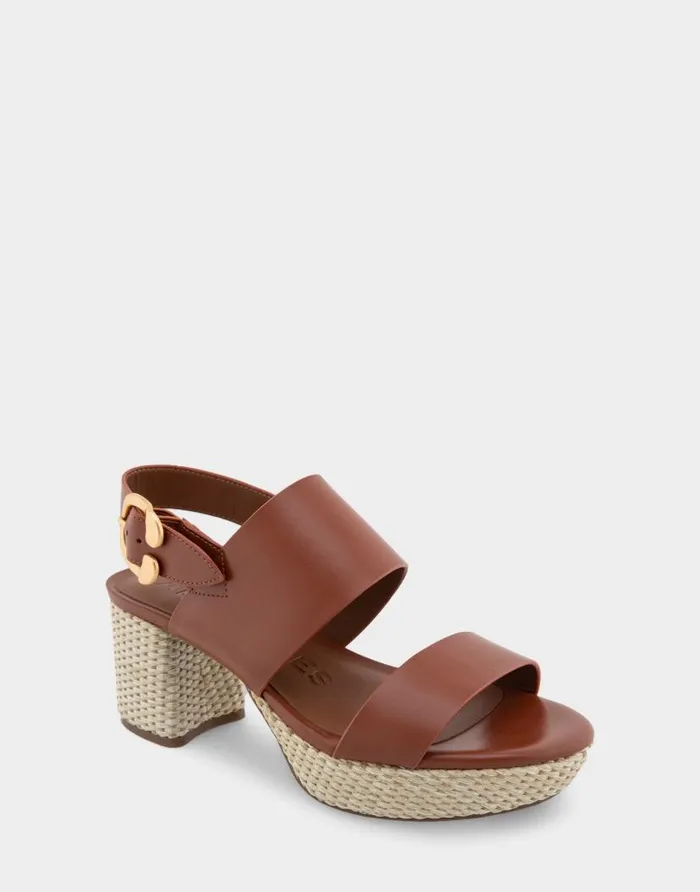Aerosoles Comfortable Women039s Platform Sandal In Gingerbread Leather Gingerbread Leather Women Dress