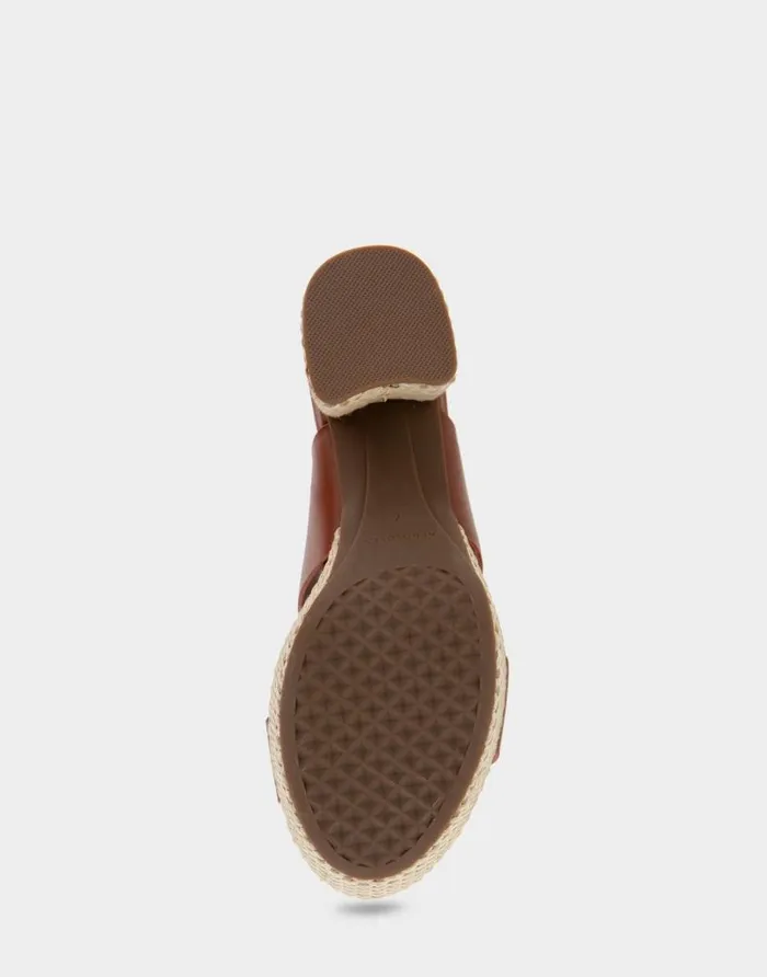 Aerosoles Comfortable Women039s Platform Sandal In Gingerbread Leather Gingerbread Leather Women Dress
