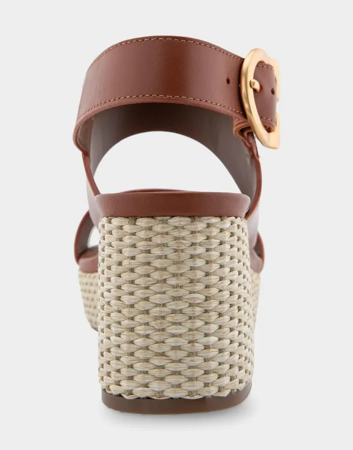 Aerosoles Comfortable Women039s Platform Sandal In Gingerbread Leather Gingerbread Leather Women Dress