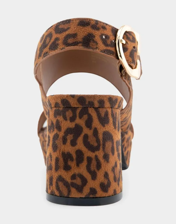 Aerosoles Comfortable Women039s Platform Sandal In Leopard Print Faux Suede Leopard Women Platforms