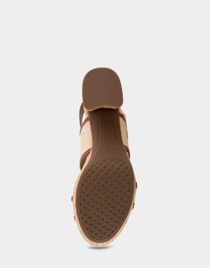 Aerosoles Comfortable Women039s Platform Sandal In Sand Raffia Combo Raffia Fabric Sand Raffia Combo Women Platforms