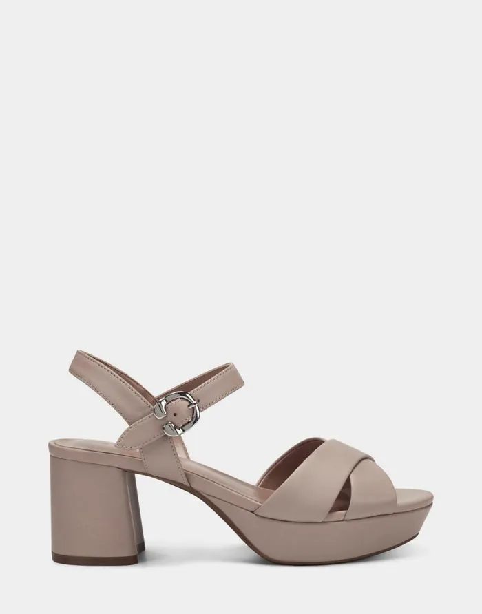 Aerosoles Comfortable Women039s Sandal In Nude Genuine Leather Beige Leather Women Platforms Aerosoles Comfortable Women039s Sandal In Nude Genuine Leather Beige Leather Women Platforms