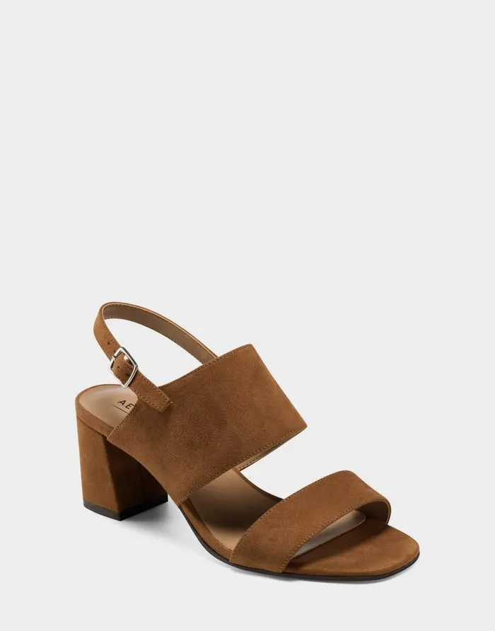 Aerosoles Comfortable Women039s Sandal In Tan Faux Suede Tan Faux Suede Women Clogs and Mules