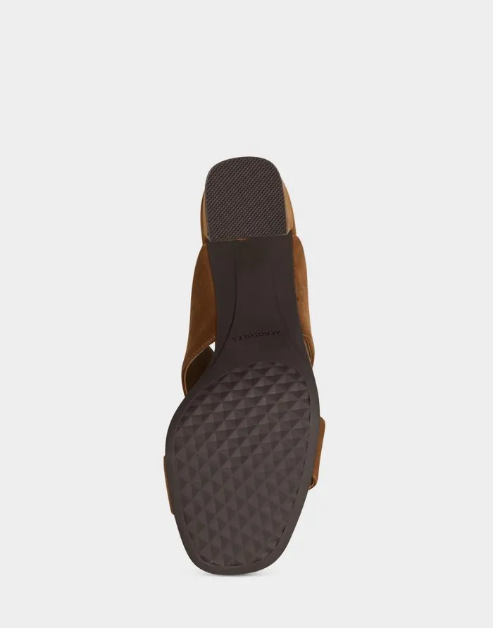 Aerosoles Comfortable Women039s Sandal In Tan Faux Suede Tan Faux Suede Women Clogs and Mules