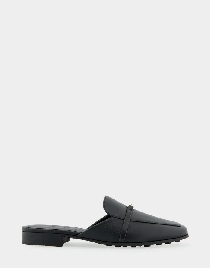 Aerosoles Comfortable Women039s Tailored Slip On Loafer In Black Pebbled Leather Black Pebbled Leather Women Clogs and Mules
