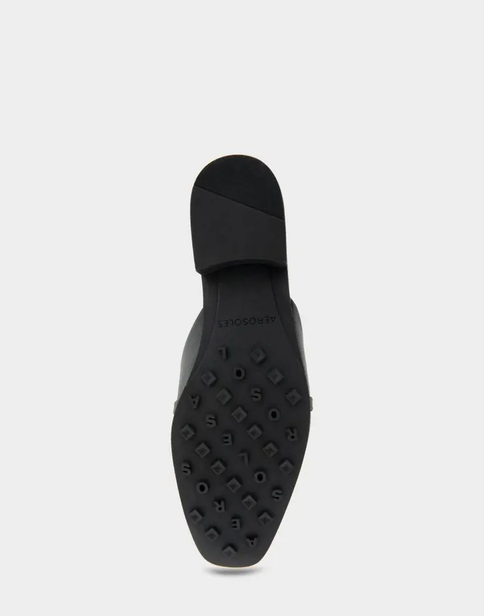 Aerosoles Comfortable Women039s Tailored Slip On Loafer In Black Pebbled Leather Black Pebbled Leather Women Clogs and Mules