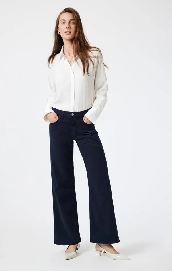 Alena Straight Leg In Midnight Luxe Twill Women Mavi Jeans Pants