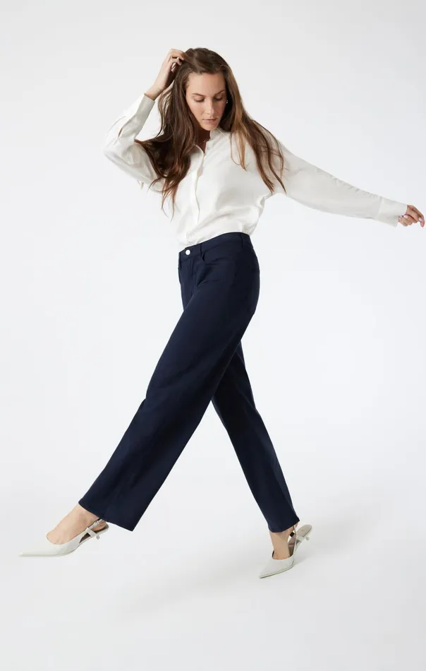 Alena Straight Leg In Midnight Luxe Twill Women Mavi Jeans Pants Alena Straight Leg In Midnight Luxe Twill Women Mavi Jeans Pants