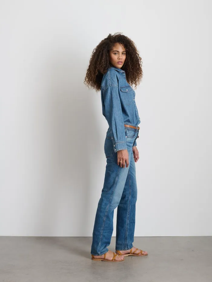 Alex Mill Denim Women Santa Fe Shirt In Denim Santa Fe Medium Wash