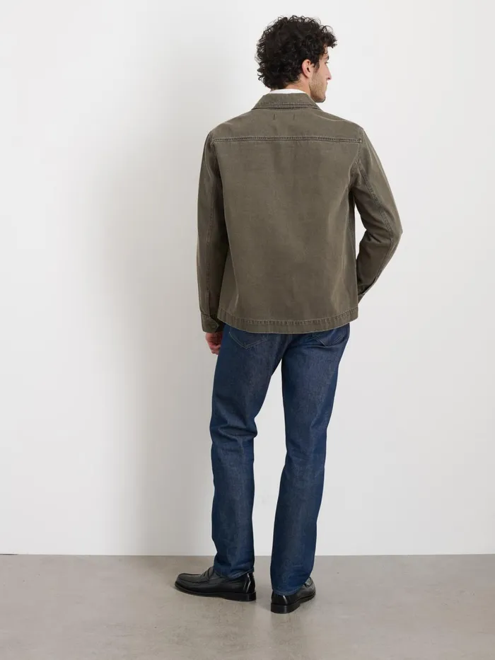 Alex Mill Jackets Coats Men Garment Dyed Work Jacket In Recycled Denim Thyme