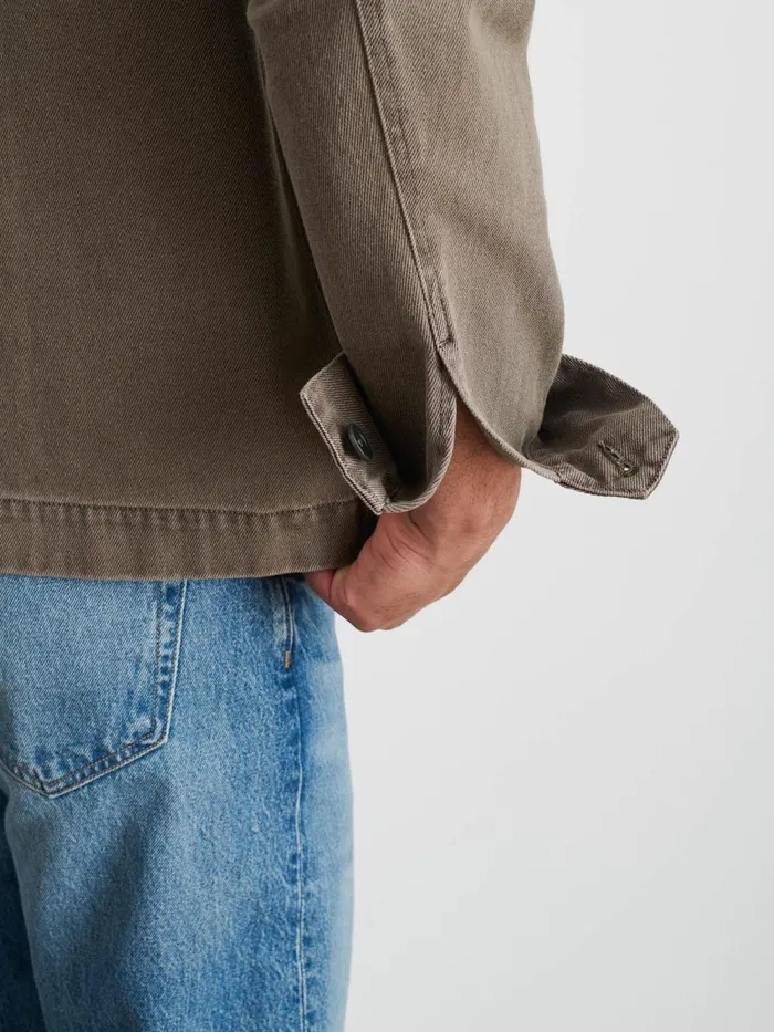 Alex Mill Jackets Coats Men Garment Dyed Work Jacket In Recycled Denim Thyme