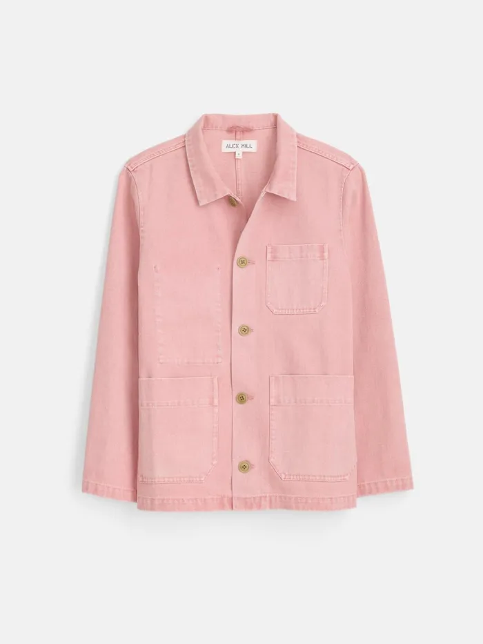 Alex Mill Jackets Outerwear Women Britt Work Jacket In Recycled Denim Blush Pink