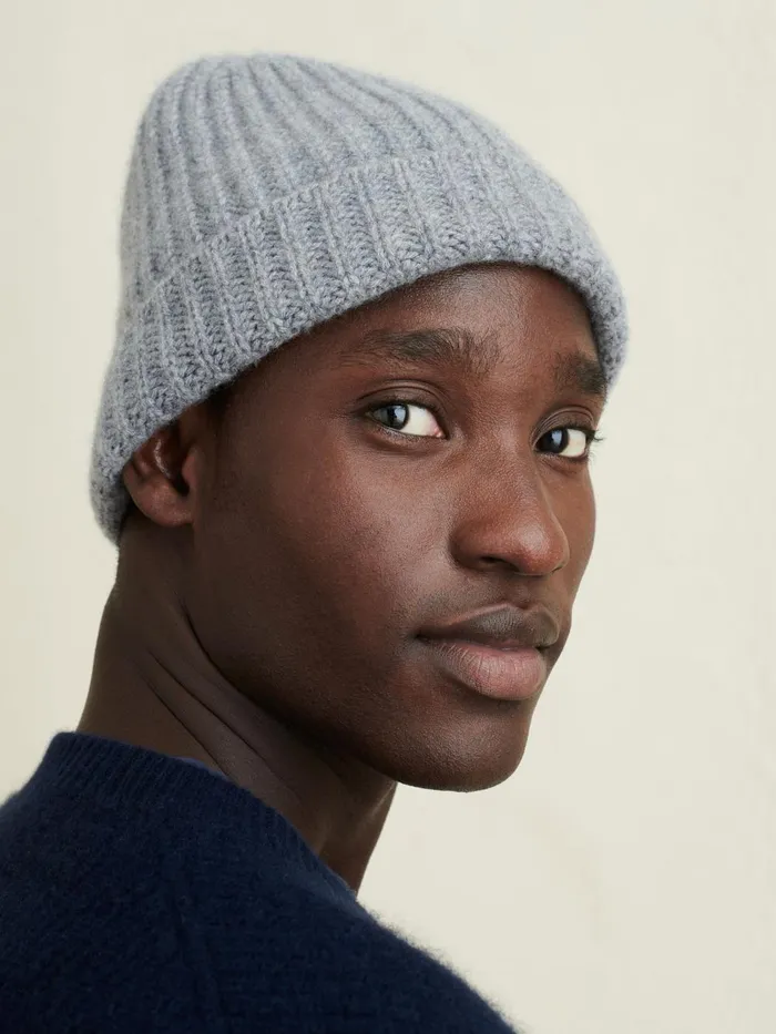 Alex Mill Men Cashmere Beanie Light Heather Grey