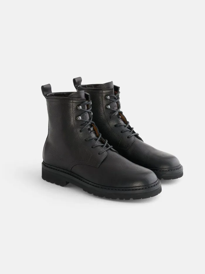 Alex Mill Men Fracap Arlen Boots In Leather Black Leather