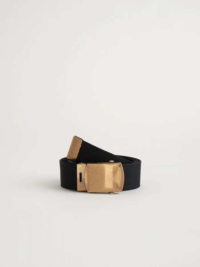Alex Mill Men Solid Web Belt Black