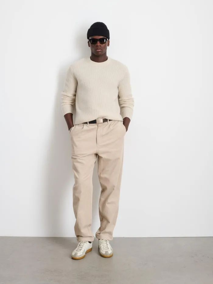 Alex Mill Pants Men Standard Pleated Pant In Corduroy Cloud Grey