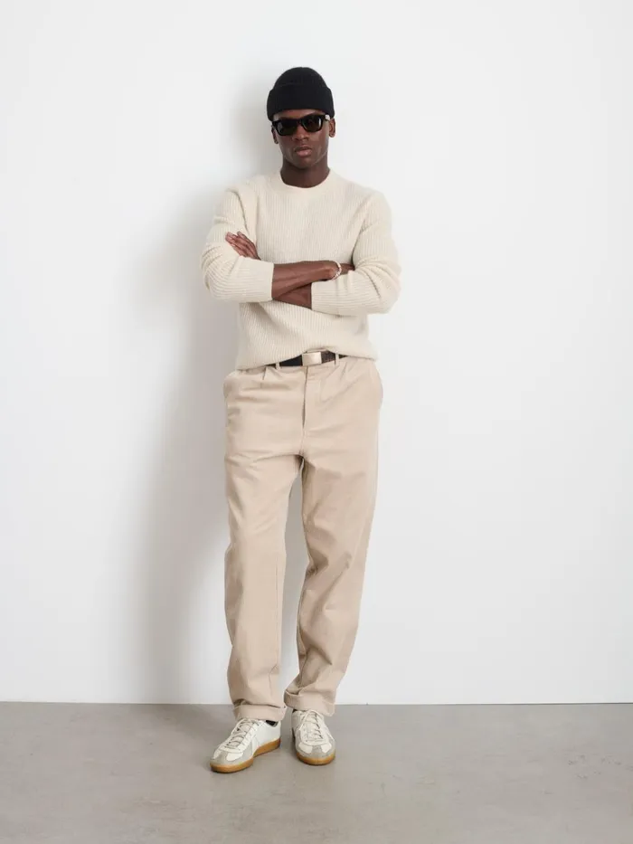 Alex Mill Pants Men Standard Pleated Pant In Corduroy Cloud Grey