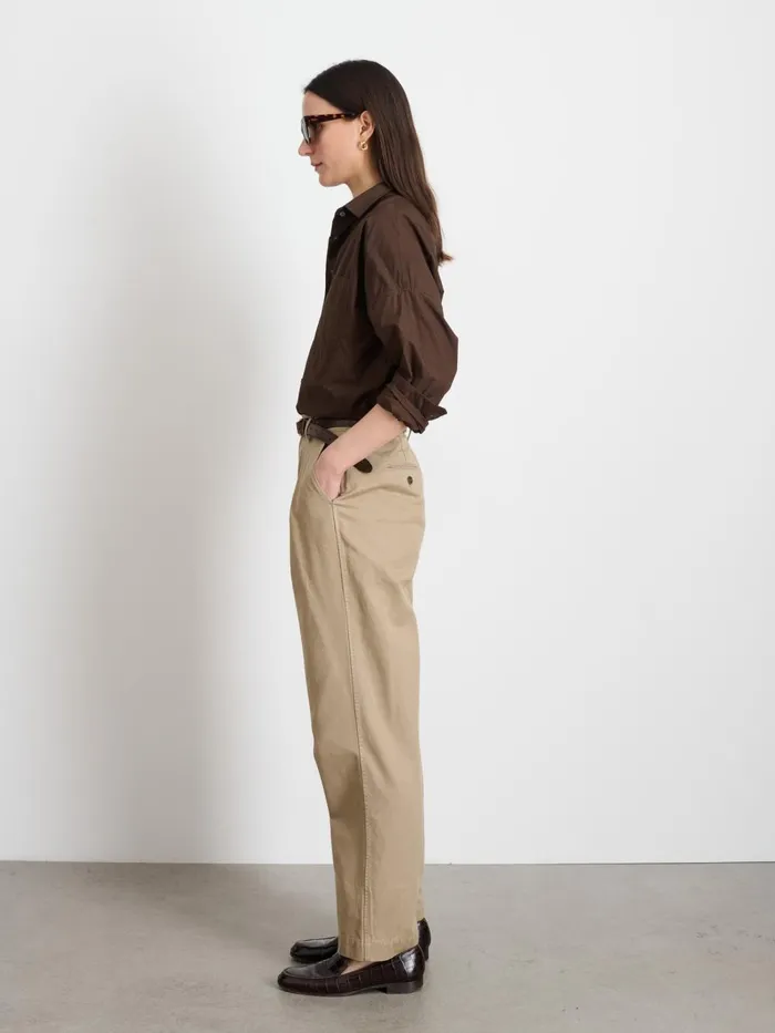 Alex Mill Pants Women Keaton Double Pleat Pant In Twill Coriander
