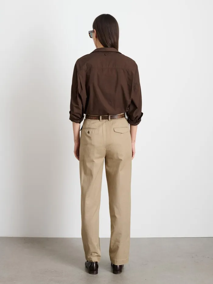 Alex Mill Pants Women Keaton Double Pleat Pant In Twill Coriander