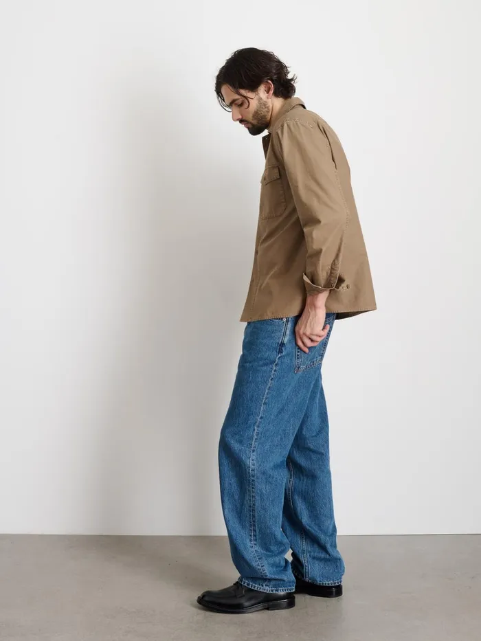 Alex Mill Shirts Men Field Shirt In Crosshatch Cotton Petrified Oak