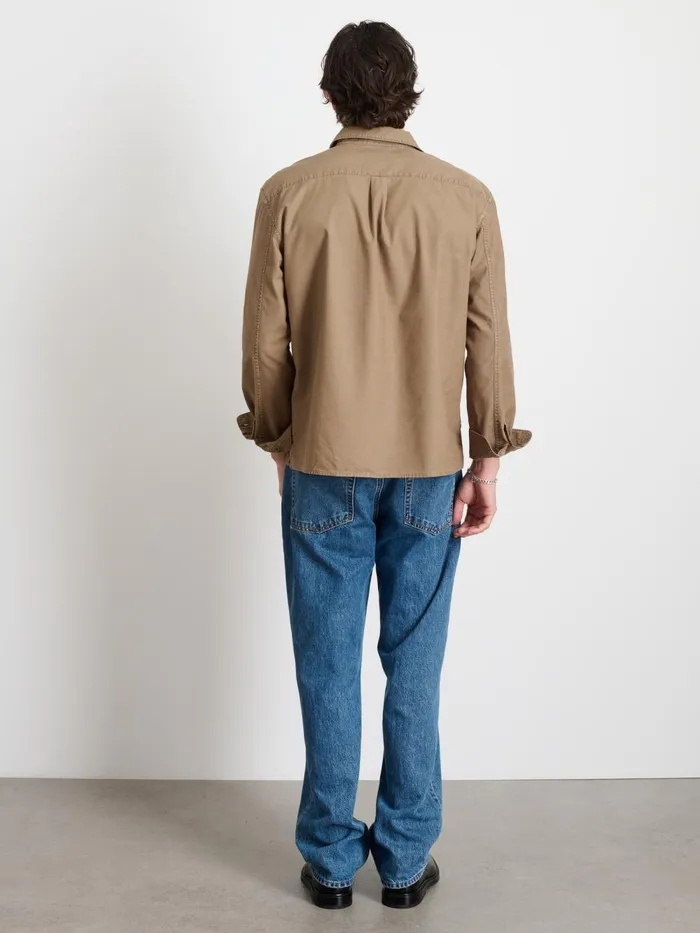 Alex Mill Shirts Men Field Shirt In Crosshatch Cotton Petrified Oak