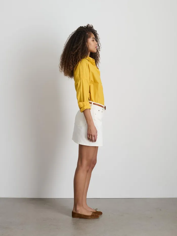 Alex Mill Shirts Tops Women Jo Shirt In Cotton Poplin Amalfi Yellow