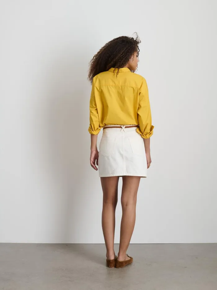 Alex Mill Shirts Tops Women Jo Shirt In Cotton Poplin Amalfi Yellow