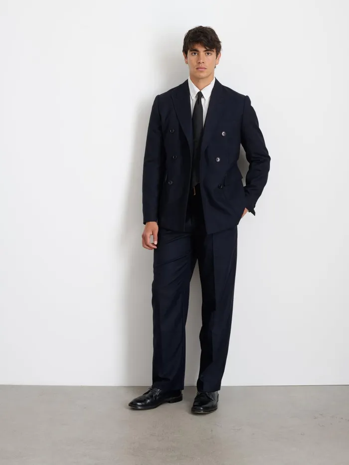 Alex Mill Suiting Blazers Men Henry Double Breasted Blazer In Wool Flannel Navy