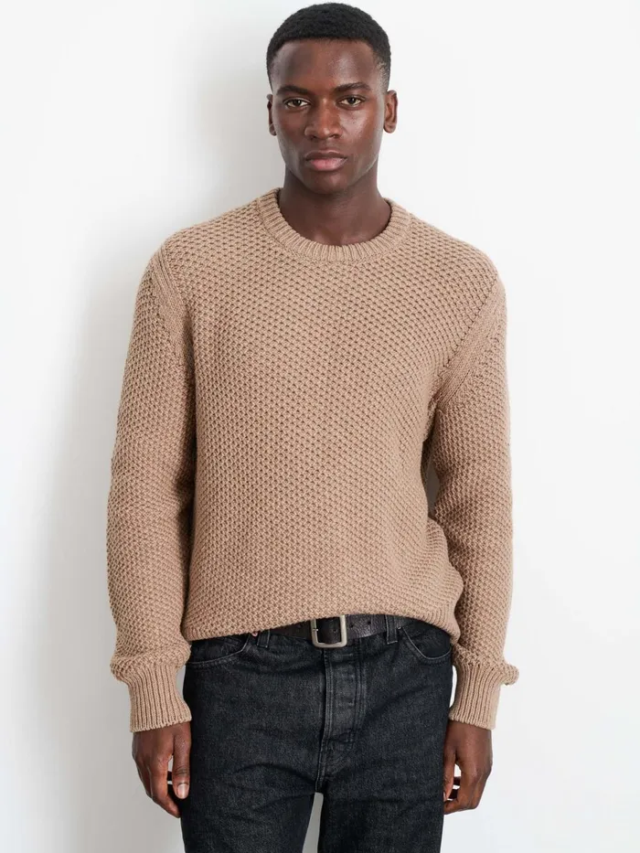 Alex Mill Sweaters Sweatshirts Men Benji Crewneck Sweater Heather Camel