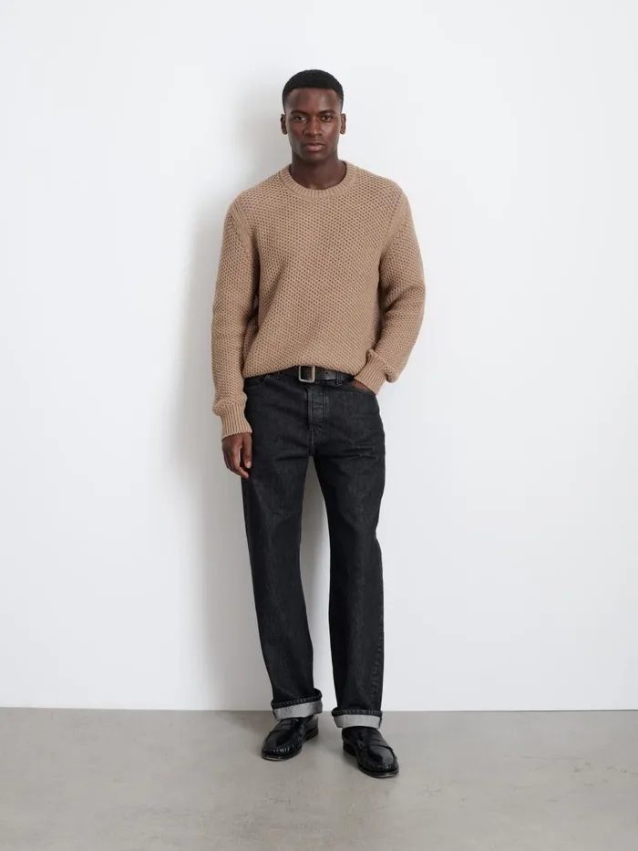 Alex Mill Sweaters Sweatshirts Men Benji Crewneck Sweater Heather Camel