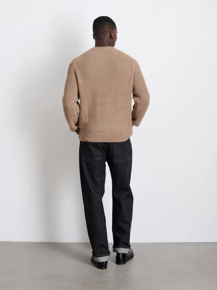 Alex Mill Sweaters Sweatshirts Men Benji Crewneck Sweater Heather Camel