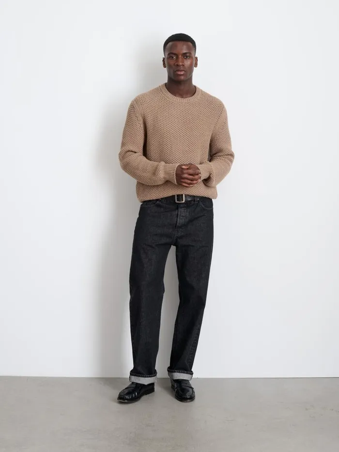 Alex Mill Sweaters Sweatshirts Men Benji Crewneck Sweater Heather Camel