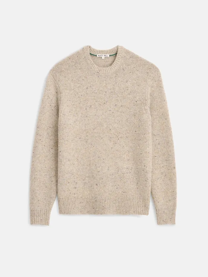 Alex Mill Sweaters Sweatshirts Men Donegal Crewneck Sweater Oatmeal
