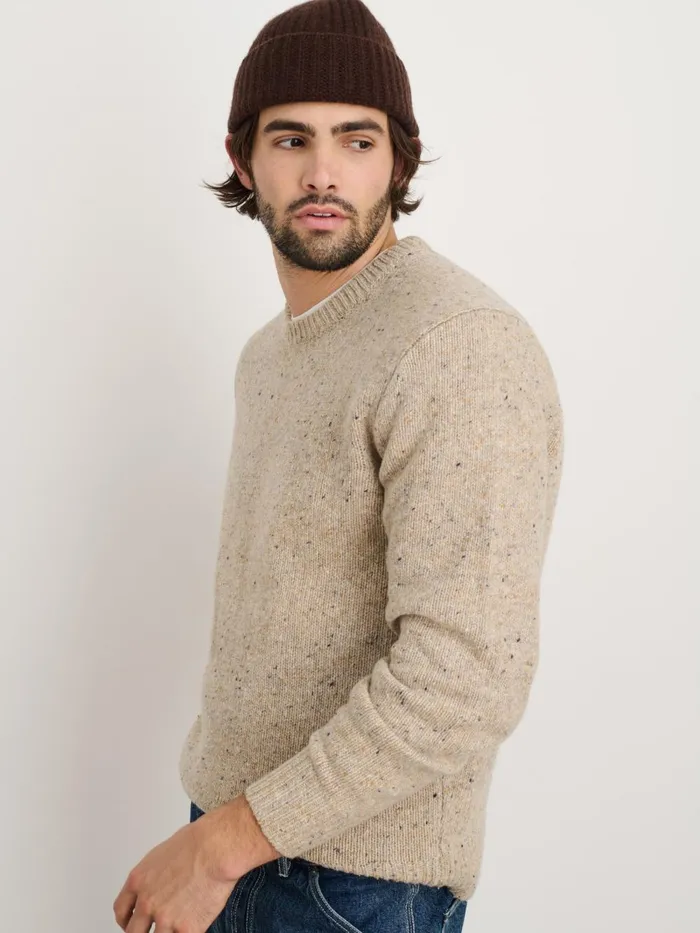 Alex Mill Sweaters Sweatshirts Men Donegal Crewneck Sweater Oatmeal